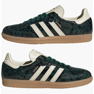 Adidas Originals Green and White Sambas